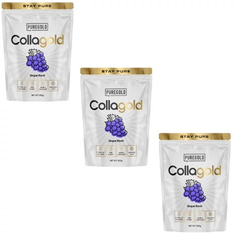 Pure Gold Protein CollaGold 3x300g szőlő