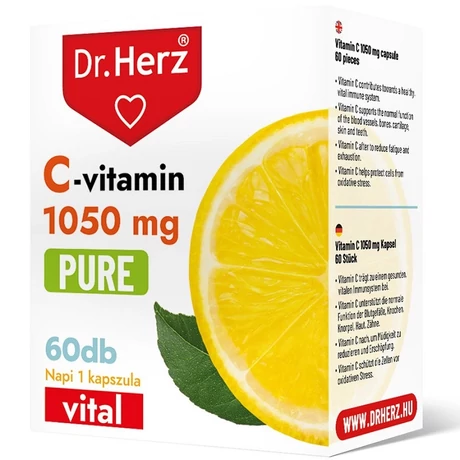 DR Herz C-vitamin 1050 mg PURE 60 db kapszula doboz 