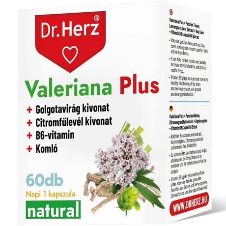 DR Herz Valeriana Plus 60db kapszula doboz