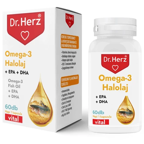 DR Herz Omega-3 Halolaj 1000mg 60db lágyzselatin kapszula