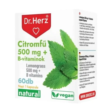 DR Herz Citromfű 500 mg + B-vitaminok 60 db kapszula