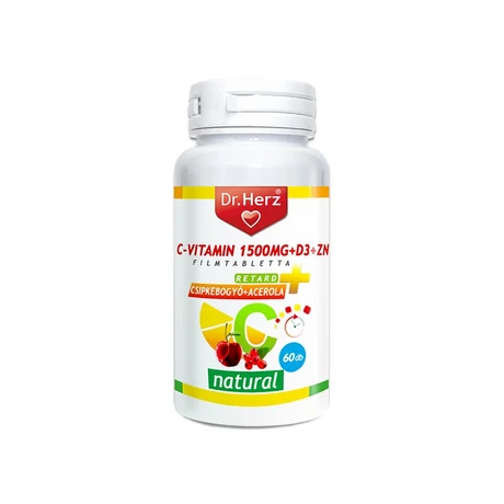 DR Herz C-vitamin 1500mg+D3+Zn csipkebogyóval és acerola kivonattal 60 db tabletta