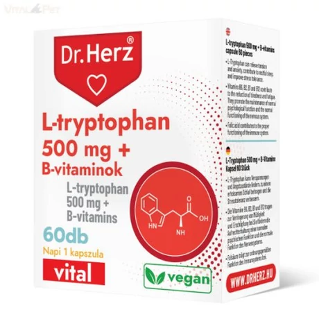 DR Herz L-tryptophan 500 mg + B-vitaminok 60 db kapszula