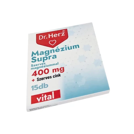 Bliszter DR Herz Magnézium Supra 400 mg 15 db kapszula displayben