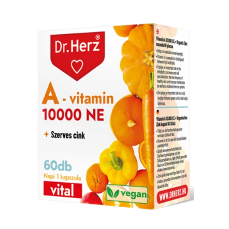 DR Herz A-vitamin 10000 NE + Szerves Cink 60 db kapszula doboz 