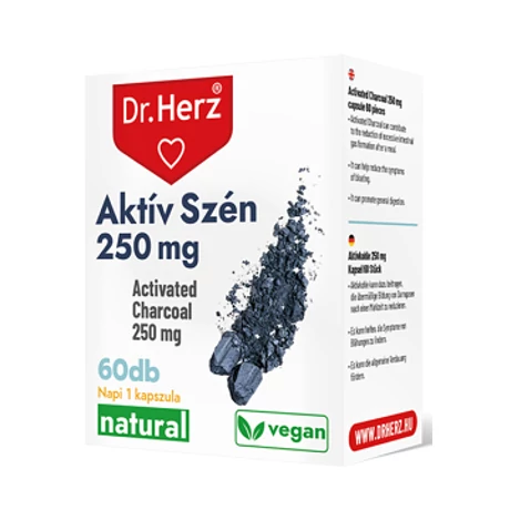 DR Herz Aktív Szén 250 mg 60 db kapszula