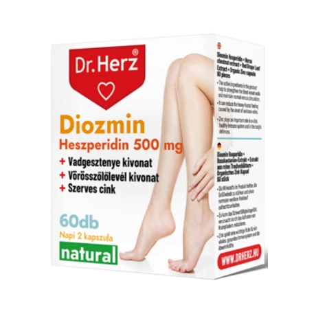 DR Herz Diosmin Hesperidin 500 mg 60 db kapszula doboz 