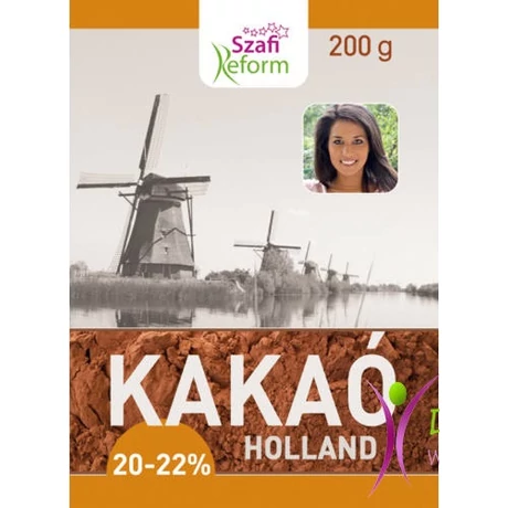 Szafi Reform Zsírszegény holland kakaópor (20-22% kakaóvaj tartalom) 200 g