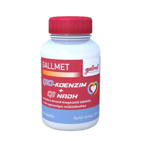 GALLMET Q10 koenzim + Q1 NADH 60 kapszula