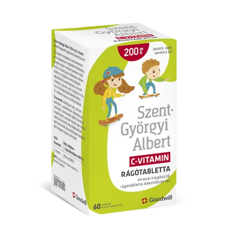 Szent-Györgyi Albert 200 mg C-vitamin rágótabletta édesítőszerekkel 60x