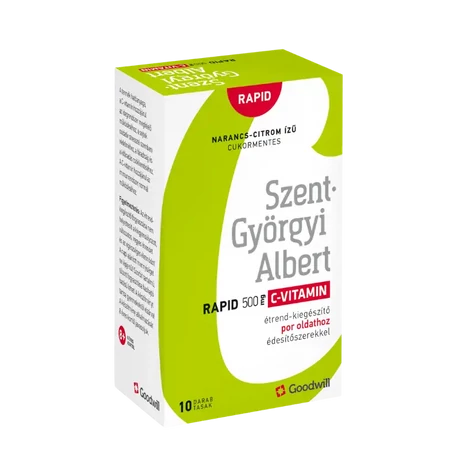 Szent-Györgyi Albert Rapid 500 mg C-vitamin por oldathoz édesítőszerekkel 10x