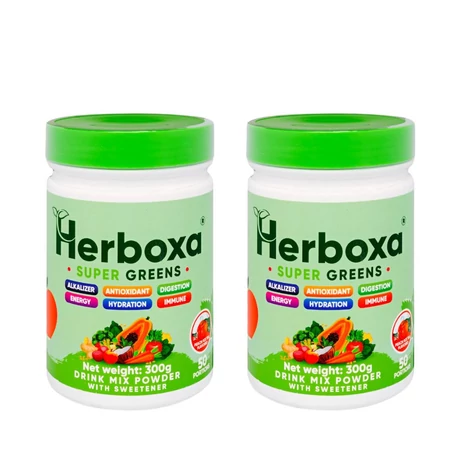 Herboxa® SUPER GREENS 2x300g őszibarackos jeges tea