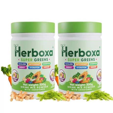 Herboxa® SUPER GREENS 2x300g passion gyümölcs - mojito