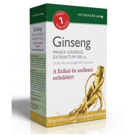 Interherb NAPI1 Ginseng panax Extraktum 100mg 30 db