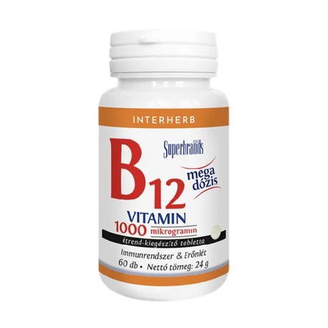 Interherb B12-vitamin 1000 mcg/tabletta 60 db