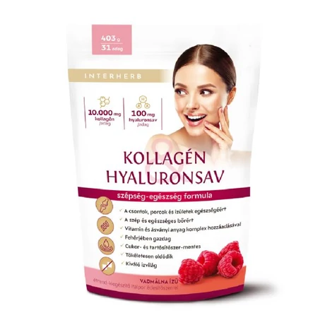 Interherb Kollagén&Hyaluronsav italpor Vadmálna ízű 403g