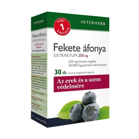 Interherb NAPI1 Fekete áfonya Extraktum 250 mg 30 db