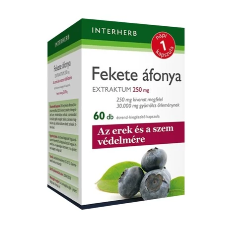 Interherb NAPI1 Fekete áfonya Extraktum 250 mg 60 db