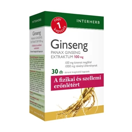 Interherb NAPI1 Ginseng panax Extraktum 100mg 30 db