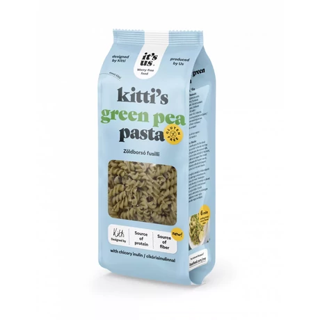 It's us Kitti's gluténmentes zöldborsó száraztészta 200g orsó