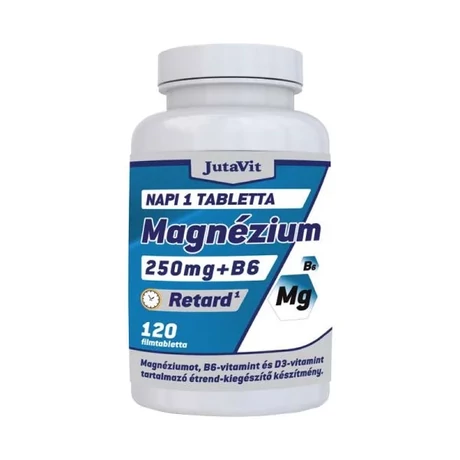 JutaVit Magnézium+B6 +D3 nyújtott kioldódással 120x