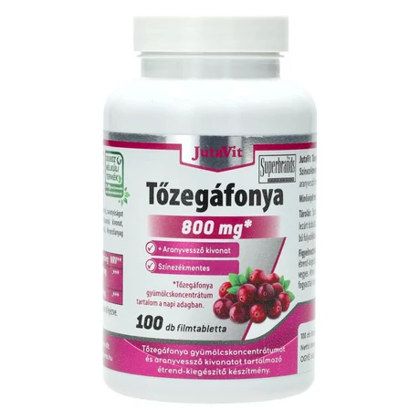 JutaVit Tőzegáfonya 800mg+aranyvessző kivonat tabletta 100x