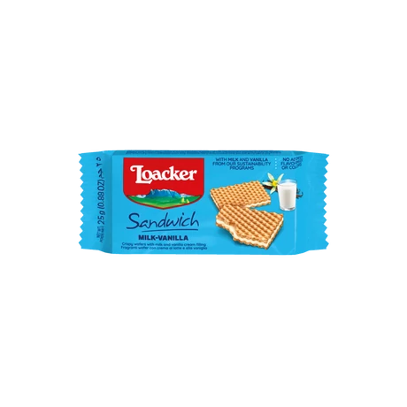 Loacker wafer sandwich tejes-vaníliás 25g