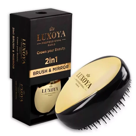 Luxoya 2 in 1 BRUSH & MIRROR - Tükrös hajkefe
