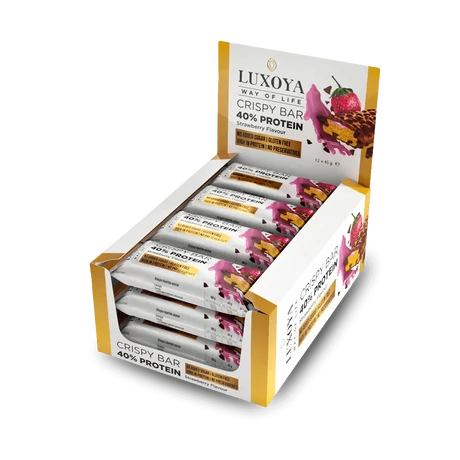 Luxoya Crispy Bar 12x45g - Strawberry Flavour