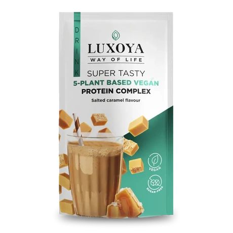 Luxoya Super Tasty 5-plant based VEGAN Protein Complex 30g - Salted caramel flavor