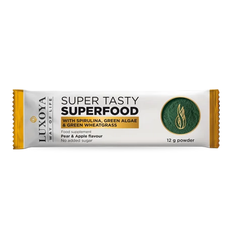 Luxoya Super Tasty Superfood With spirulina 12g - Pear & Apple