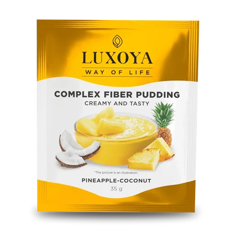 Luxoya Complex Fiber Pudding Creamy and Tasty 35g - Pineapple-Coconut