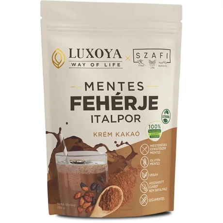 Luxoya x Szafi Free Mentes  fehérje italpor 360g kakaó