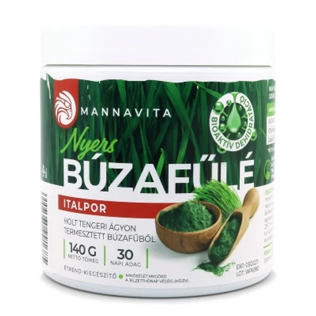 Mannavita nyers Búzafűlé italpor gluténmentes 140g