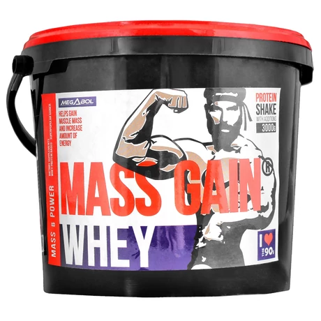 Megabol Whey Mass Gain 3000g vanília
