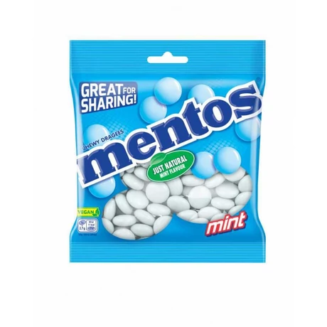 Mentos zacskós cukorka Mint 150 g