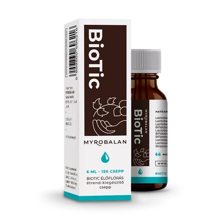 Myrobalan BioTic élőflórás étrend-kiegészítő csepp 10-féle baktériumtörzzsel 6 ml (150 csepp)