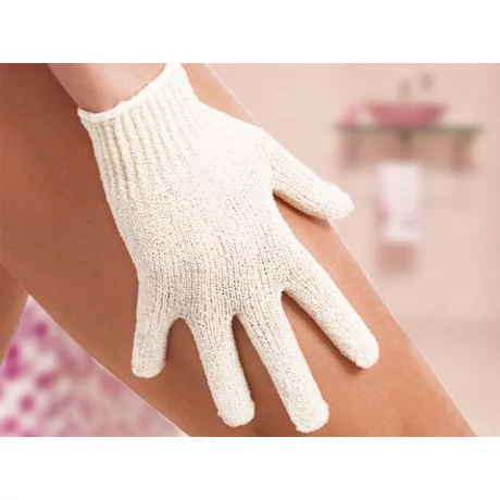 Natur Tanya® 5 ujjas Masszázskesztyű arcra, testre (1 PÁR) – serkenti a vér- és nyirokkeringést, leradírozza az elhalt hámsejteket