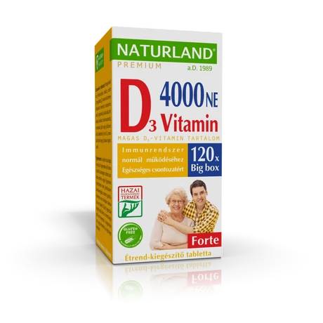Naturland Prémium D-vitamin Forte tabletta 120x