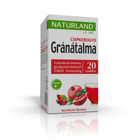 Naturland Gránátalma-Csipkebogyó gyümölcstea 20x2 g