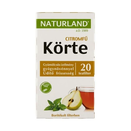 Naturland Körte-Citromfű gyümölcstea 20x2 g
