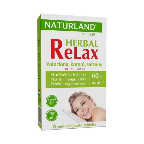 Naturland Herbal Relax étrend-kiegészítő tabletta 60x