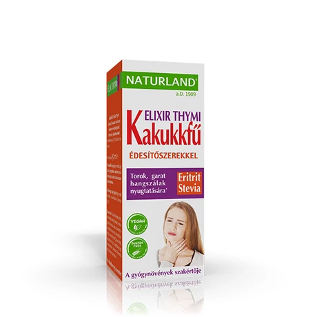 Naturland Kakukkfű – Elixir Thymi folyékony étrend-kiegészítő, édesítőszerekkel 150 ml