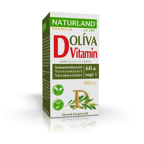 Naturland Olivalevél kiv. + D-vit. kapszula 60x