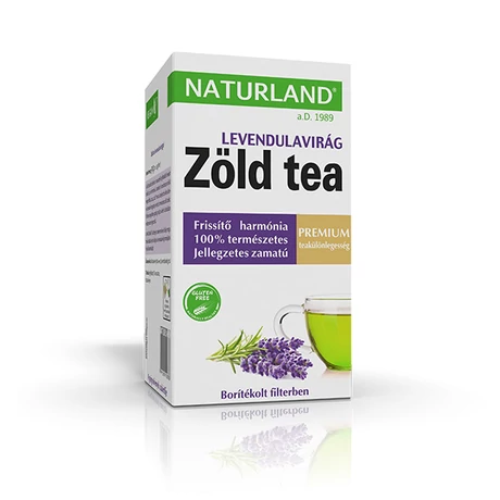Naturland Prémium Zöld tea levendulavirággal 20x1,5 g