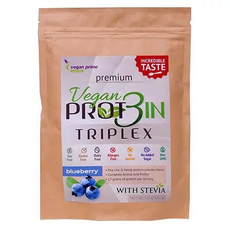 Vegan Prot3in Triplex fehérjepor 550g (áfonya)