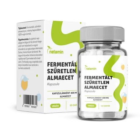 Netamin Fermentált Szűretlen Almaecet kapszula 400 mg 60x