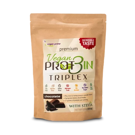 Vegan Prot3in Triplex fehérjepor 550g (csokoládé)