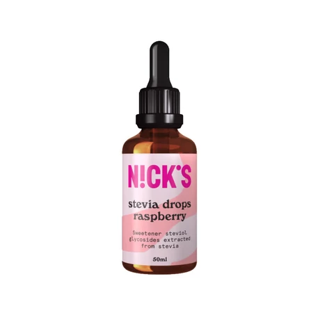 Nicks stevia drops 50ml málna