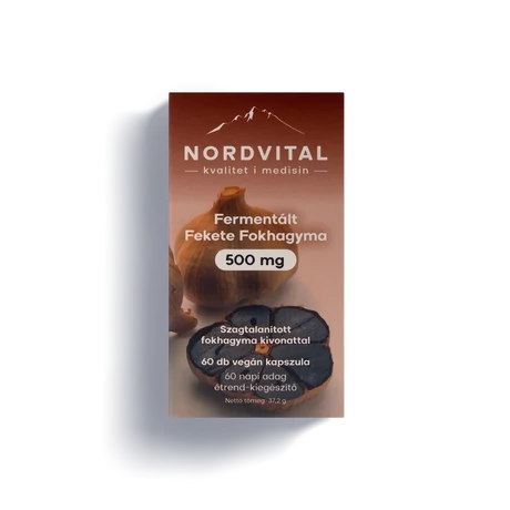 Nordvital Fermentált Fekete Fokhagyma 500 mg 60db